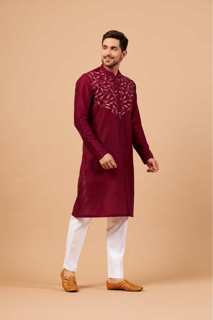 Leafy Designer Men's kurta by Hilo Design