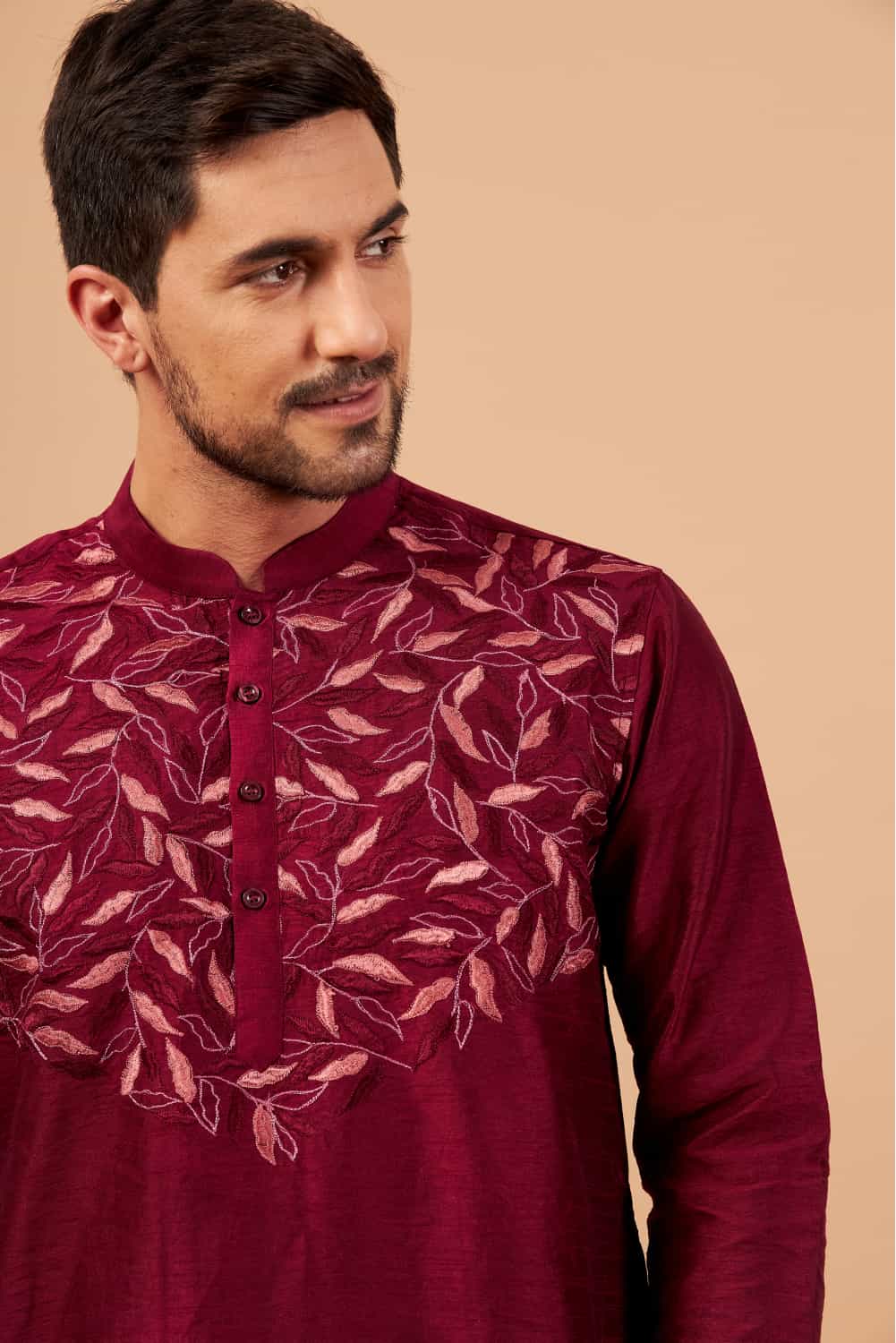 Leaf Motif Kurta by Hilo Design