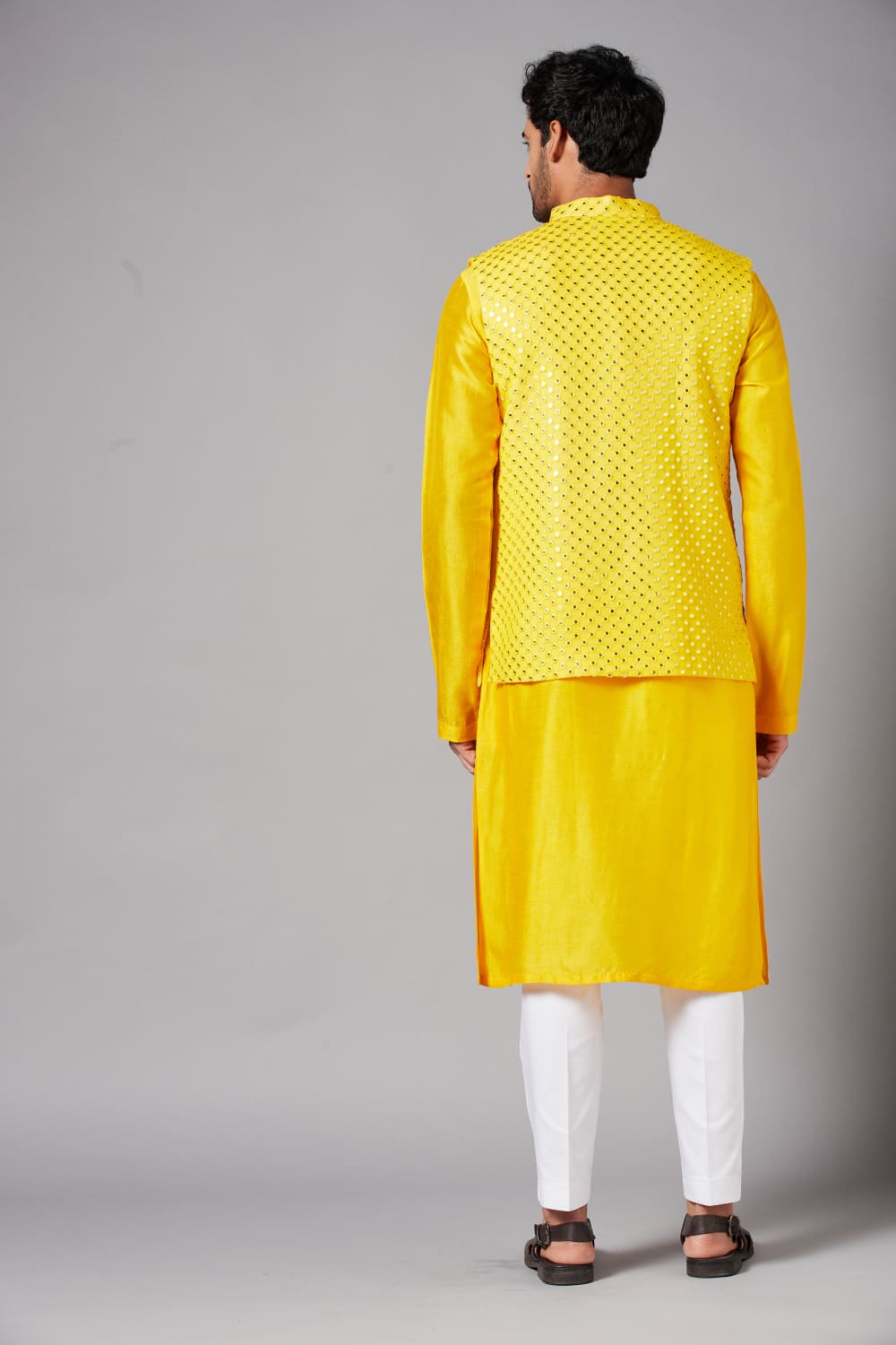 Yellot Designer Men's Nehru Jacket by Hilo Design