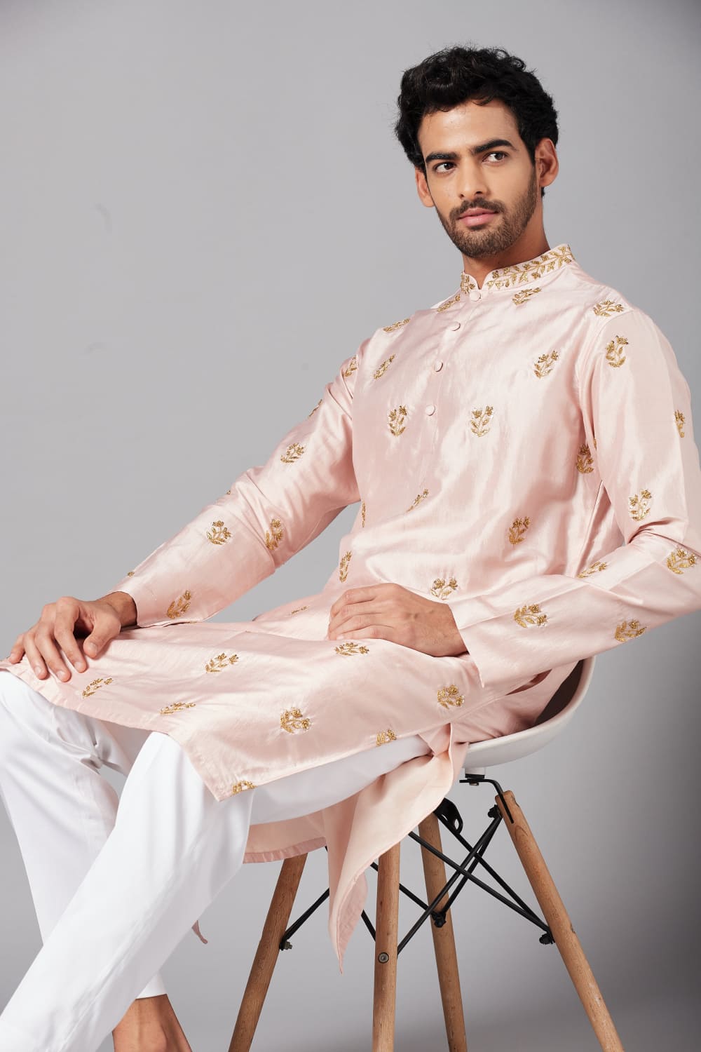Krusos Hand Embroidered Kurta by Hilo Design