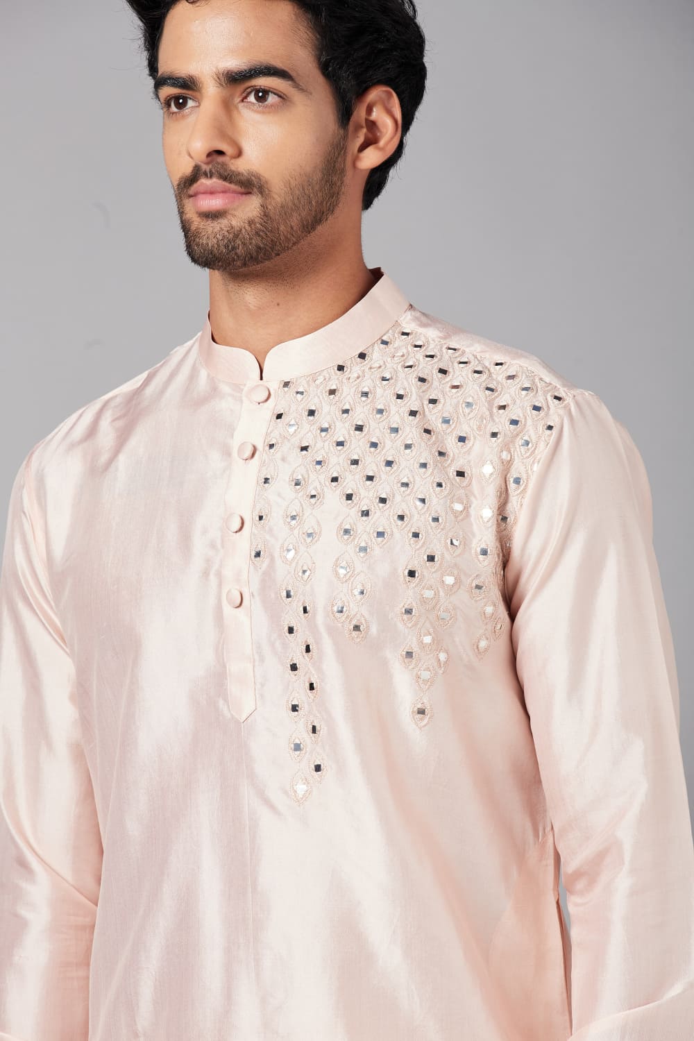 Rooyi Position Mirror Work Kurta by Hilo Design