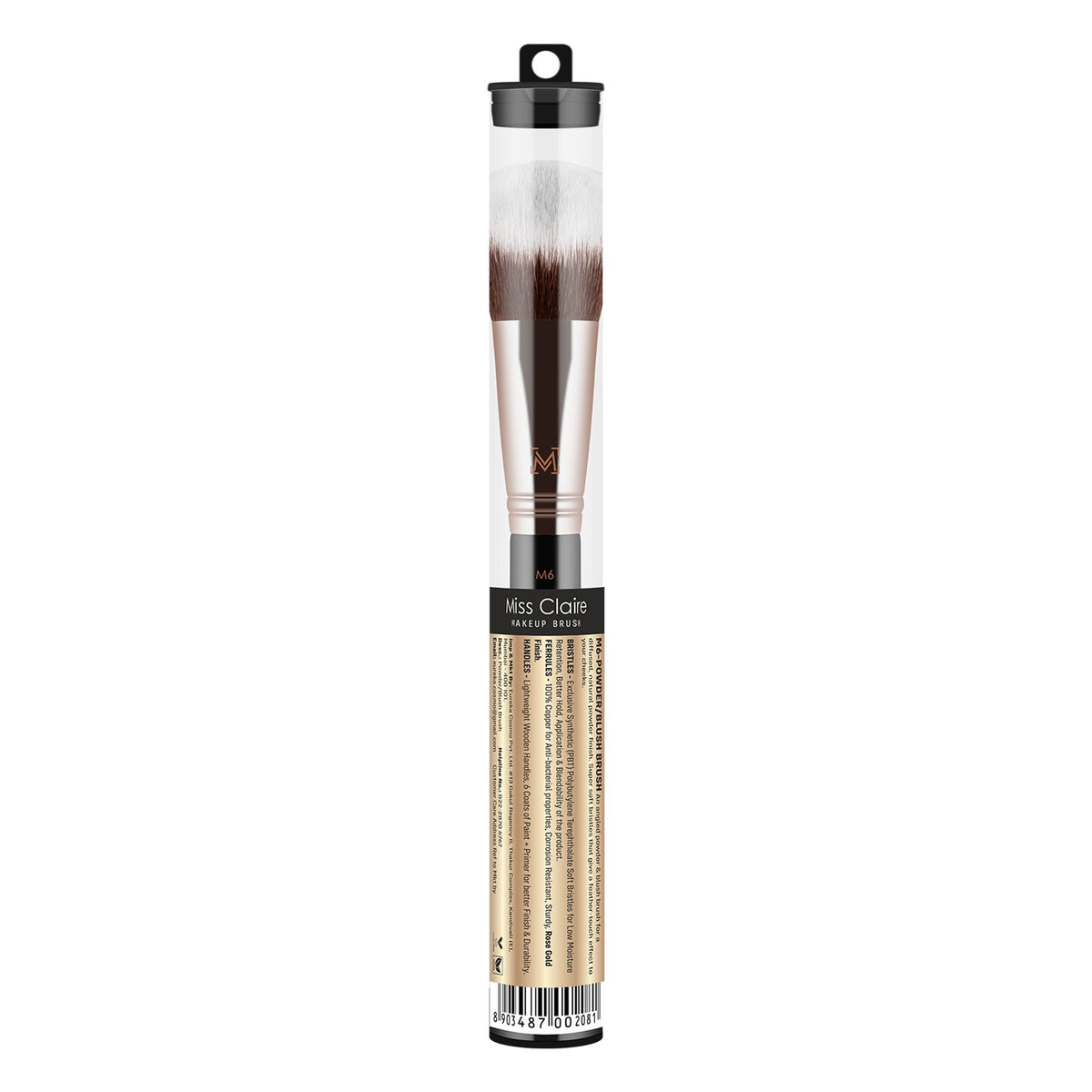 Miss Claire M6 - Powder/Blush Brush - Rose Gold