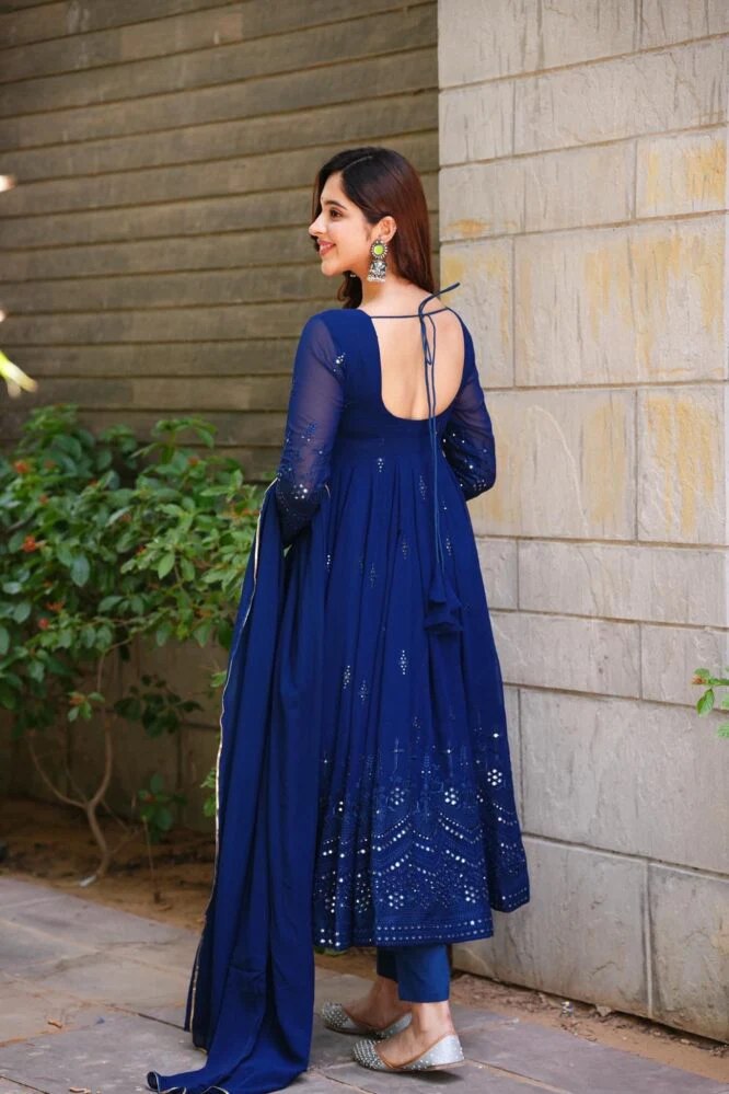 Yash Enterprise Whispering Breeze Georgette Embroidered Suit Set