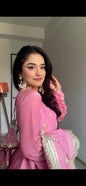 Yash Enterprise Pink Vichitra Silk Embroidery Suit Set