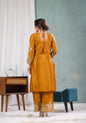 Yash Enterprise Gold Chinnon Silk Embroidery Party Wear Suit Set