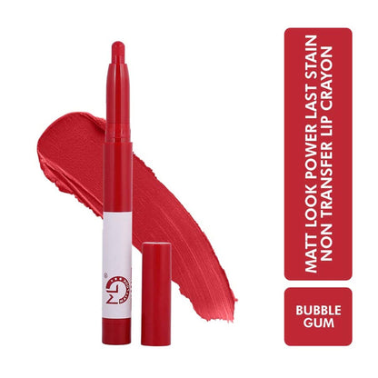 Matt Look Power Last Lip Stain Crayon Lipstick - Bubble Gum