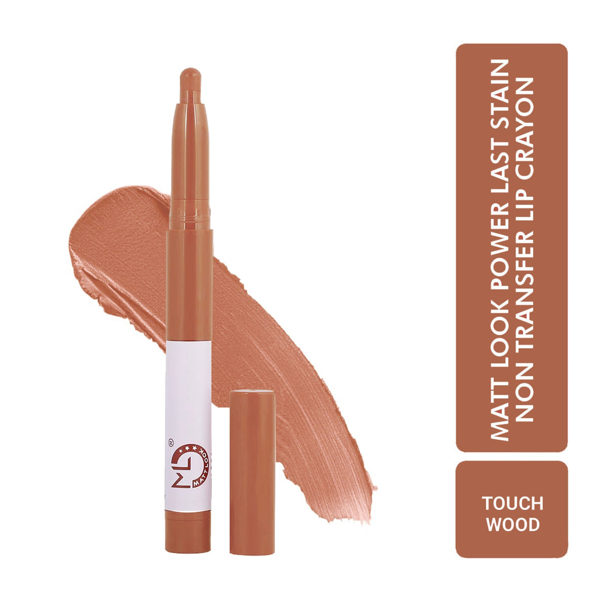 Matt Look Power Last Lip Stain Crayon Lipstick - Touch Wood