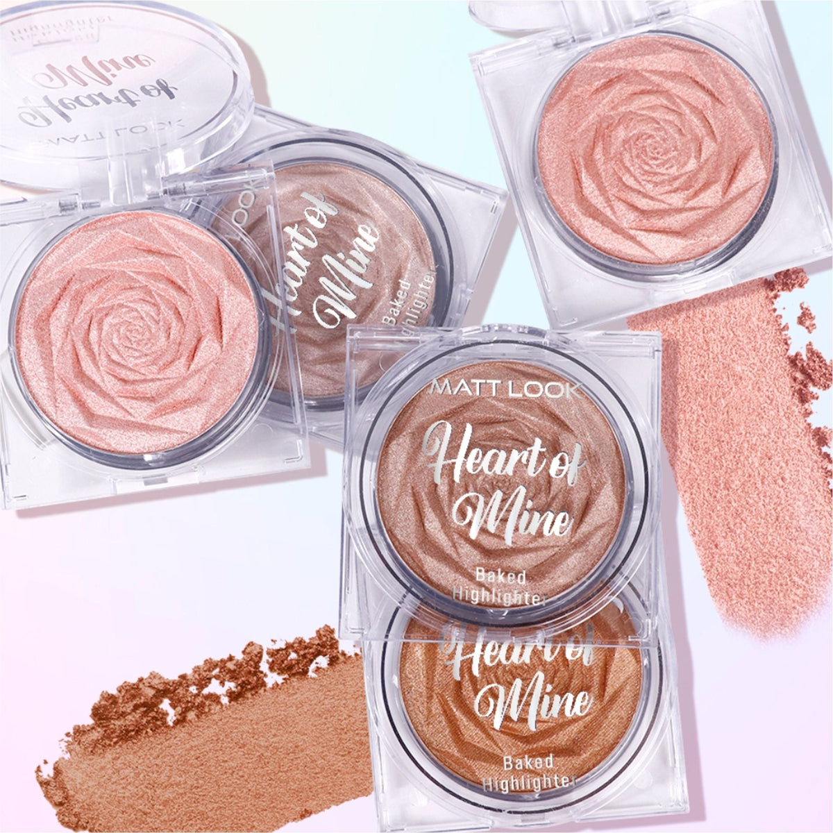 Matt Look Heart Of Mine Baked Highlighter - 06 Rosy Dew