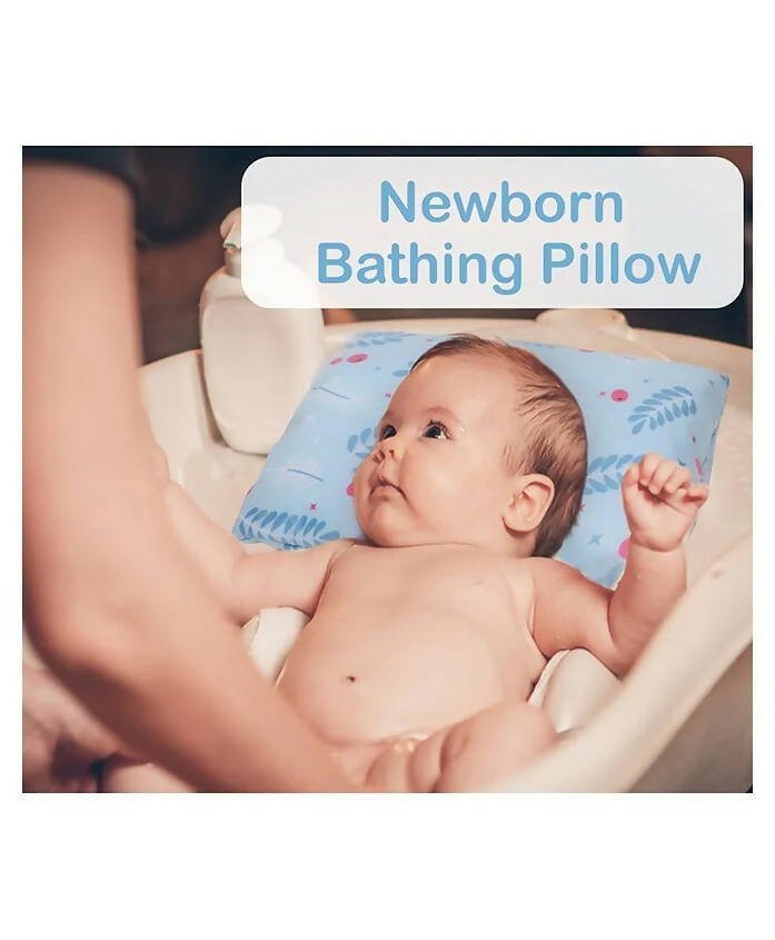 AHC New Born Baby Waterproof Bathing Pillow with Bean Filling for Bathing Chair/Tub/Sheet- Printed