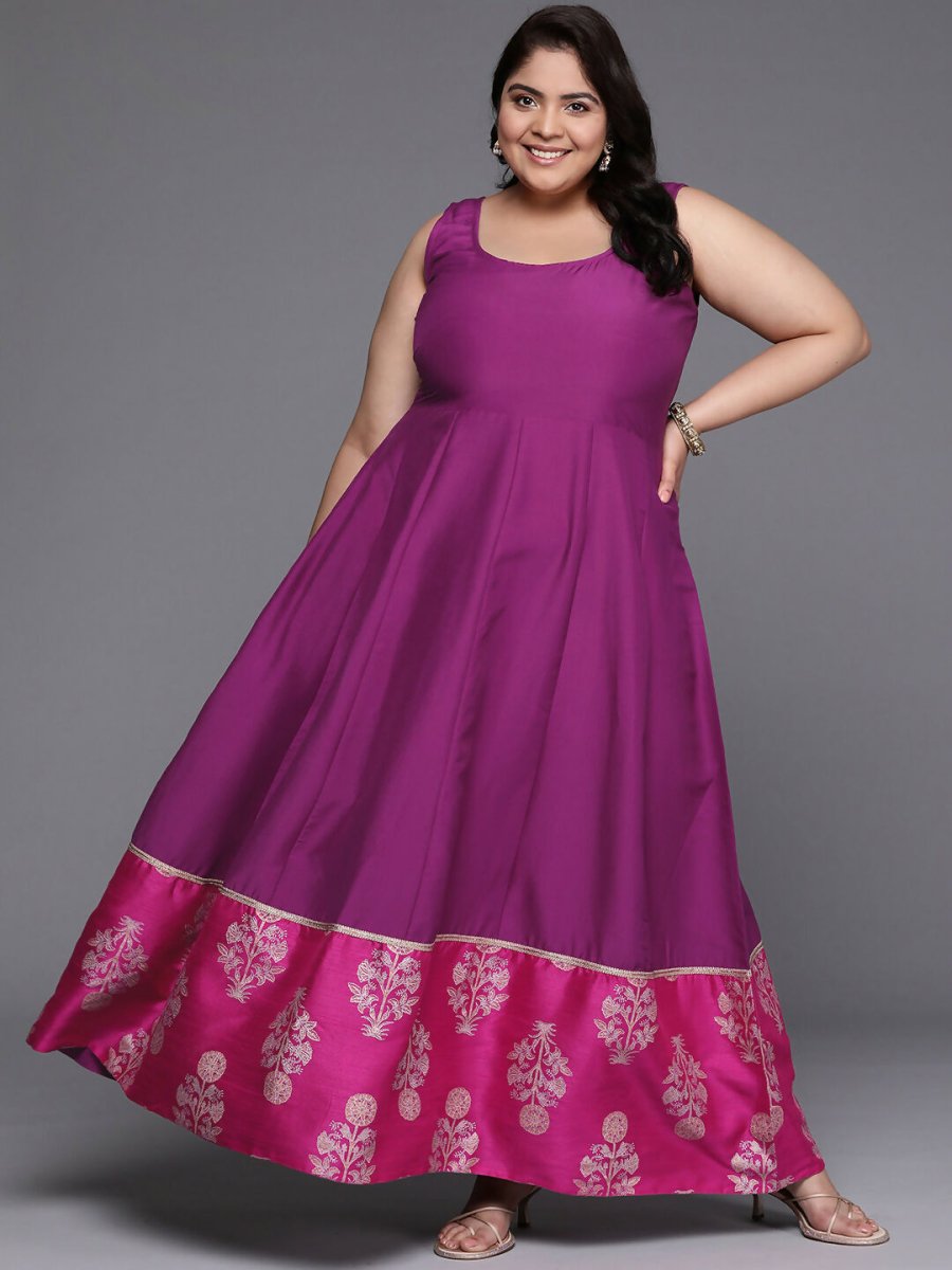 Ahalyaa Women's Traditional wear Ethnic Dress - Purple