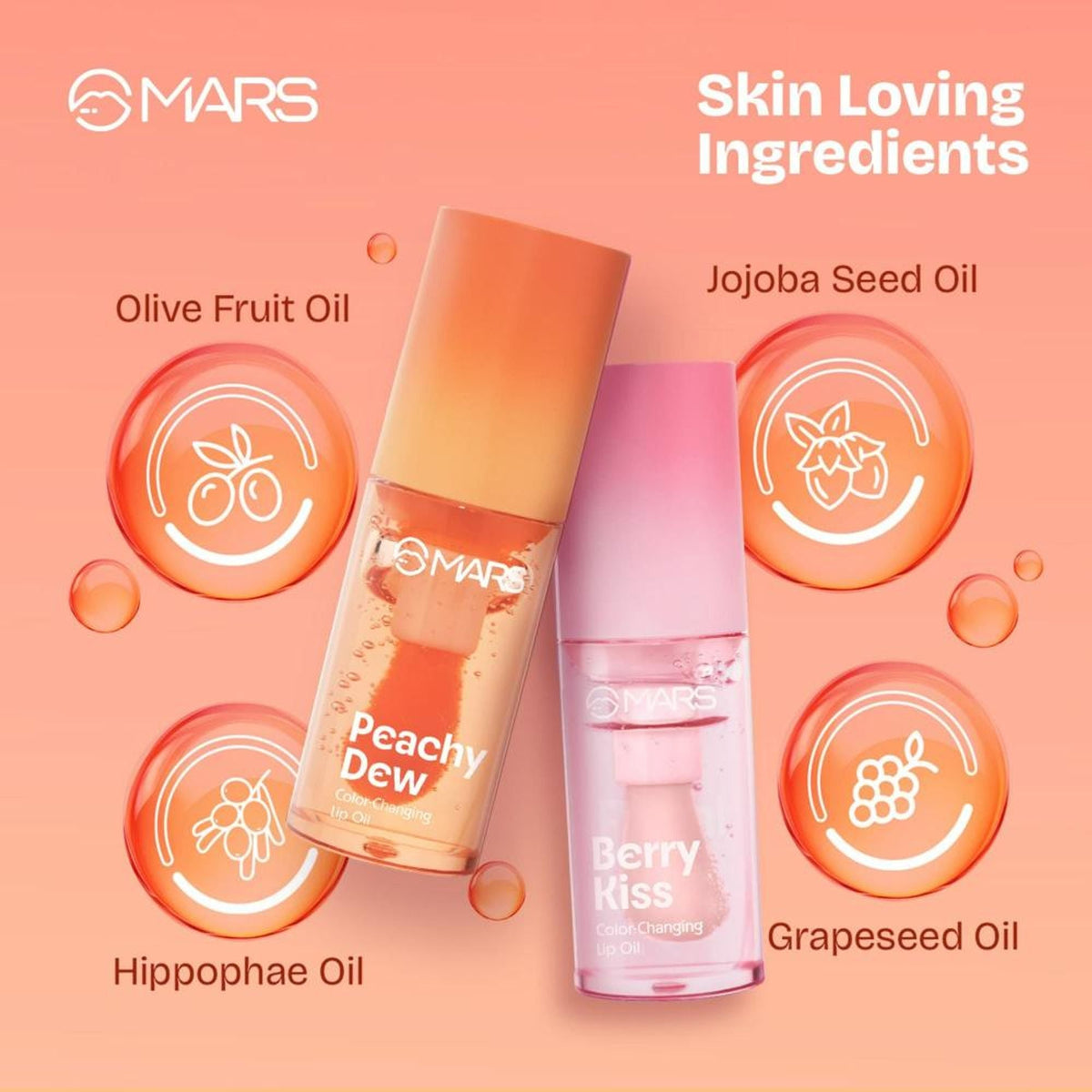 MARS Cosmetics Color Changing Protector Lip Oil - Lo-01-Berry Kiss