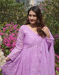 Yash Enterprise Purple Heavy Chinon Embroidery Party Wear Suit