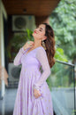 Yash Enterprise Light Purple Fux Bloomimng Silk Embroidery Suit Set