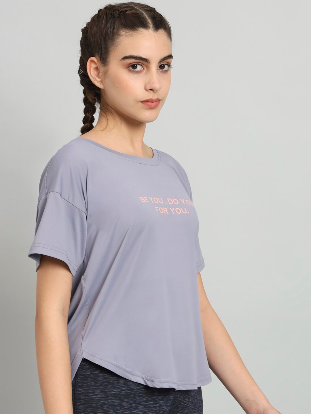 MKH Typography Printed Drop-Shoulder Sleeves Dri-FIT T-shirt