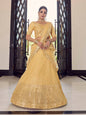 Myra Yellow Georgette Embroidered Designer Lehenga