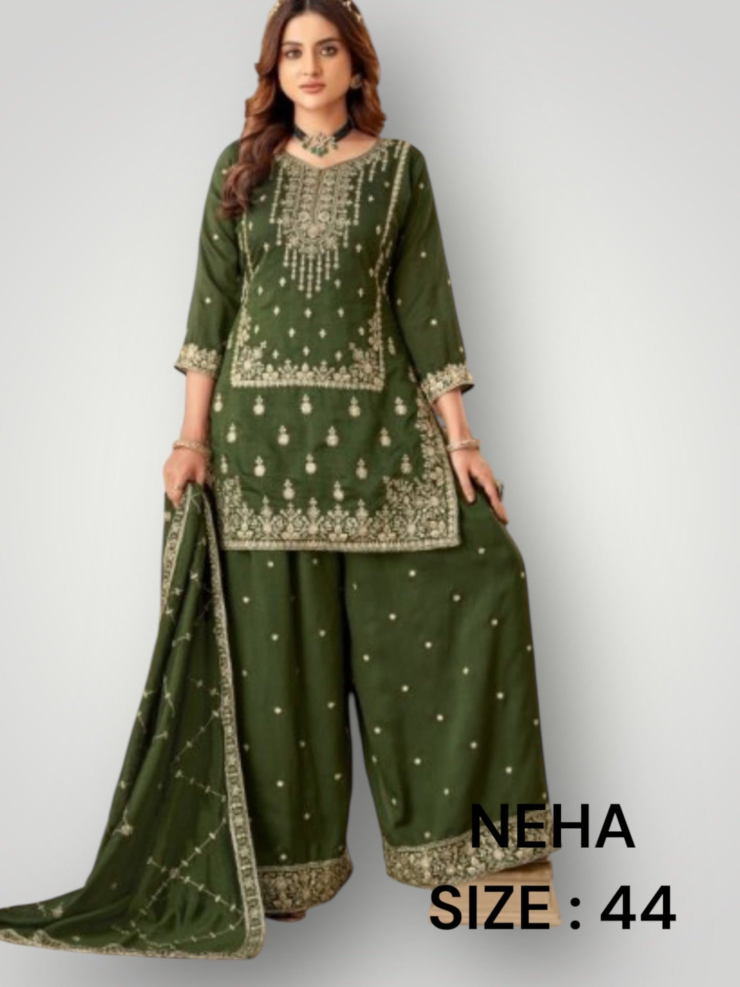 Neha : party wear sharara suit