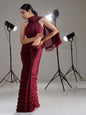 Tikhi Imli Maroon Woven Design Saree