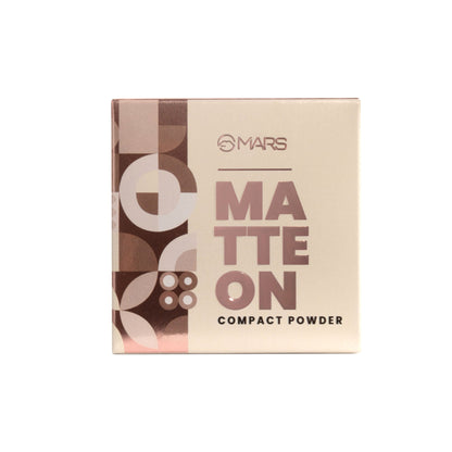 MARS Cosmetics Matte On Compact Powder with Applicator Puff - 01 Light