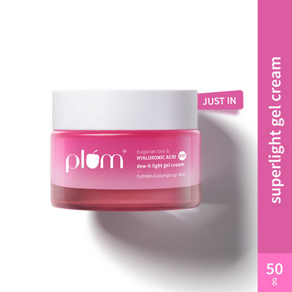 Plum Bulgarian Rose And 1% Hyaluronic Acid Dew-It-Light Gel Cream