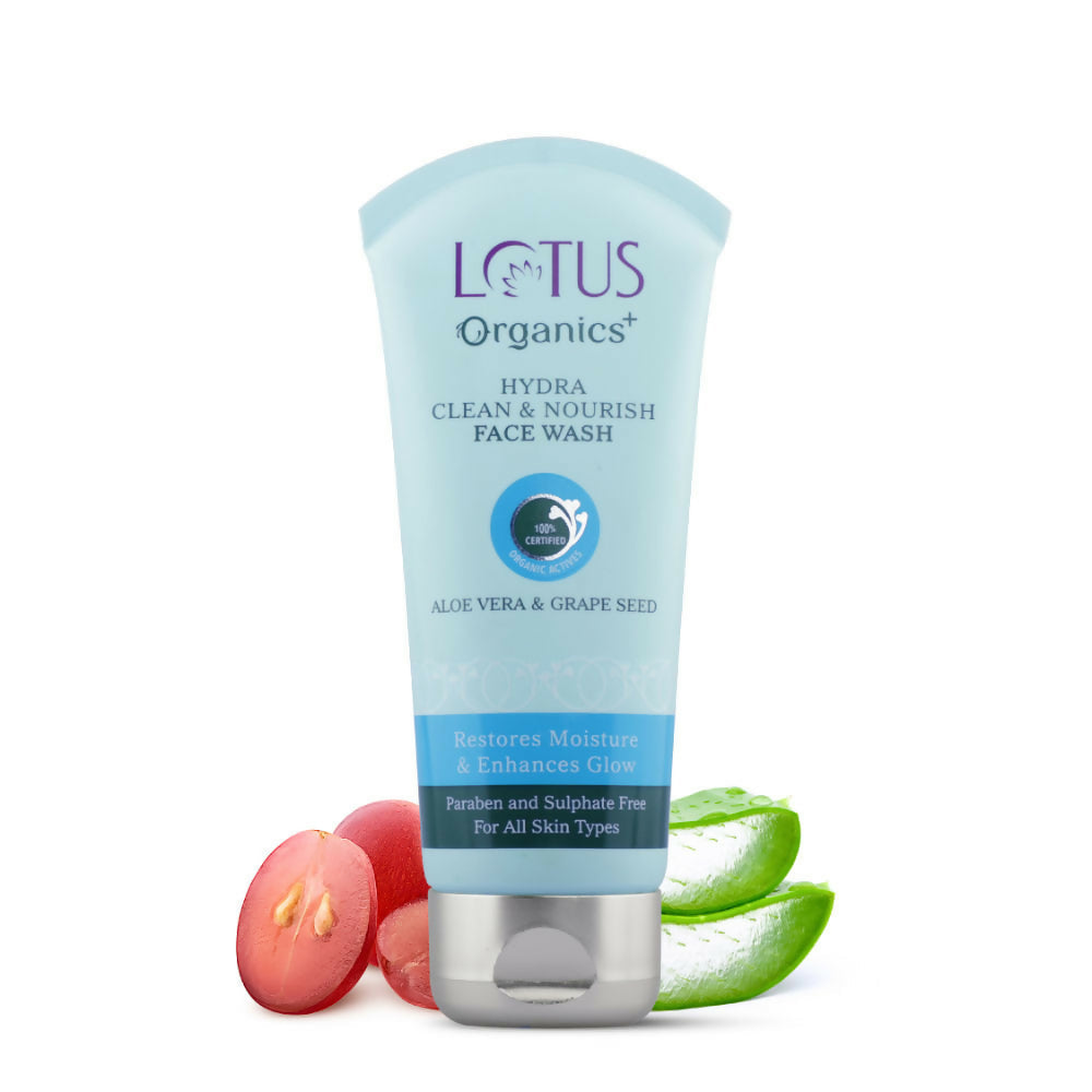 Lotus Organics Aloe Vera & Grape Seed Hydra Clean & Nourish Face Wash