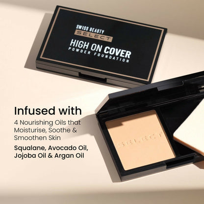 Swiss Beauty Select High On Cover Powder Foundation - 1 True Porcelain
