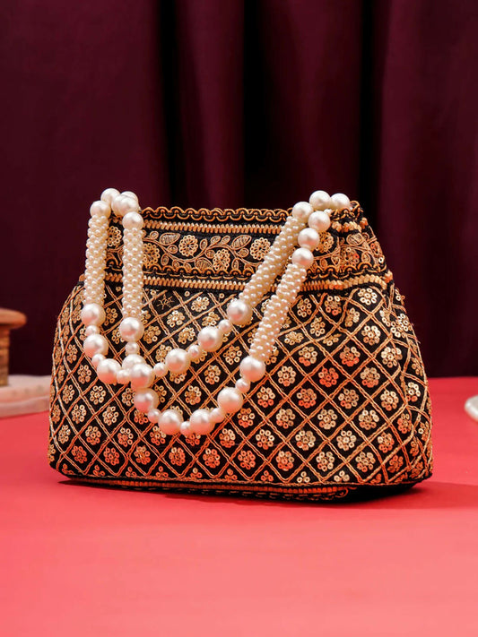 Joban Fashion Handcrafted Potli Bags - Black