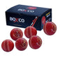 Boxco Skyline Hand Stiched Four Piece Cricket Leather Ball (Pack of 6)