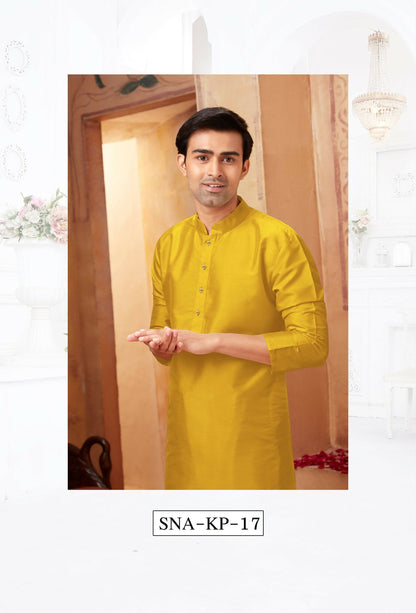Joban Fashion Green Art Silk Kurta Pyjama