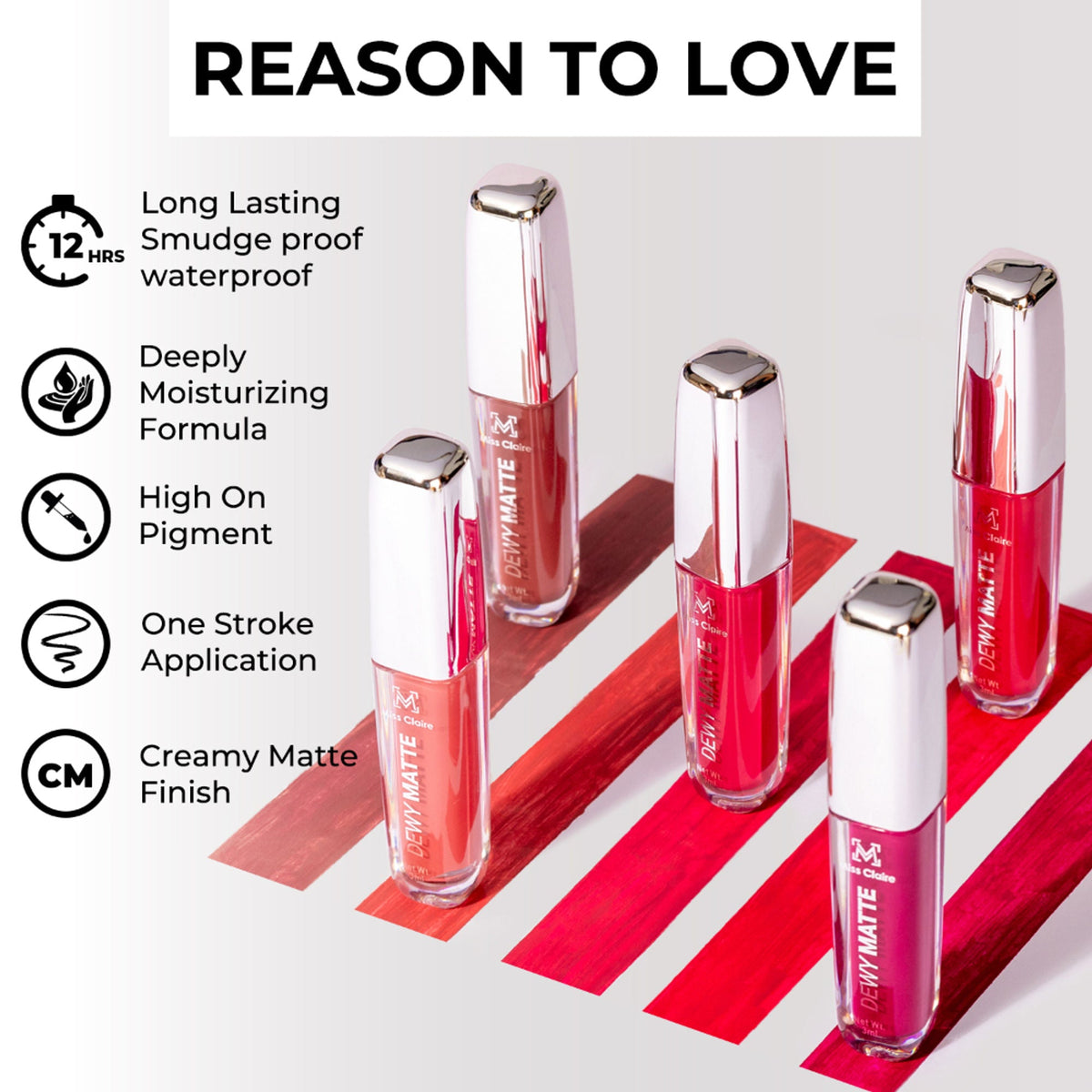 Miss Claire Dewy Matte Lip Combo Set - Day-To-Date