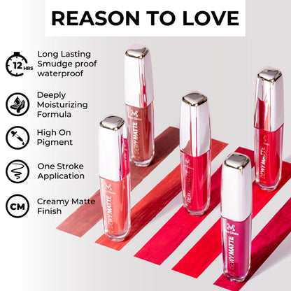 Miss Claire Dewy Matte Lip Combo Set - Classic Nude