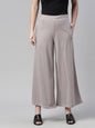 Souchii Grey Knitted Ethnic Palazzos