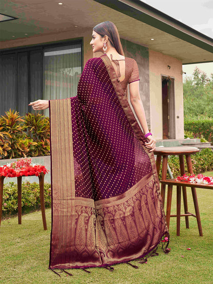 Tikhi Imli Embellished Zari Art Silk Saree