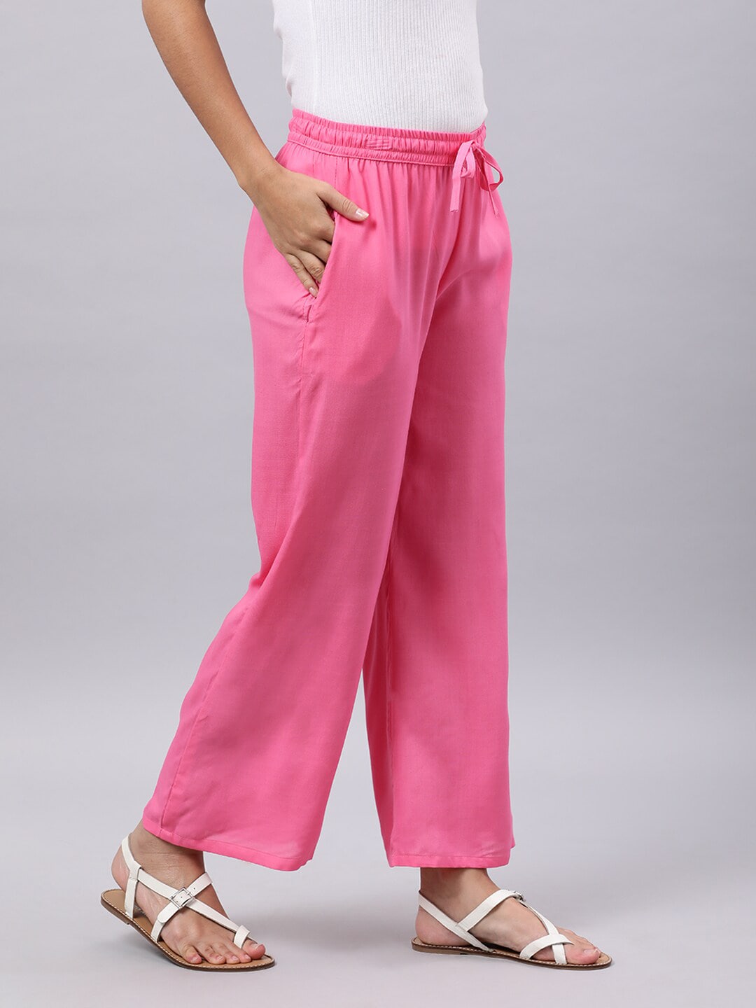 Souchii Women Pink Liva Palazzos