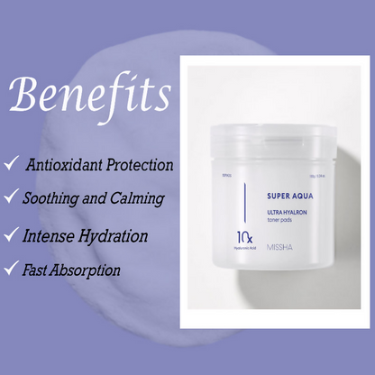 Missha Super Aqua Ultra Hyalron Toner Pads