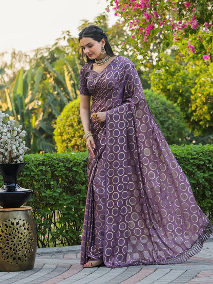 Tikhi Imli Geometric Woven Design Ready to Wear Saree