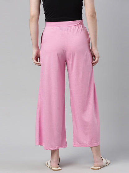 Souchii Pink Knitted Palazzos