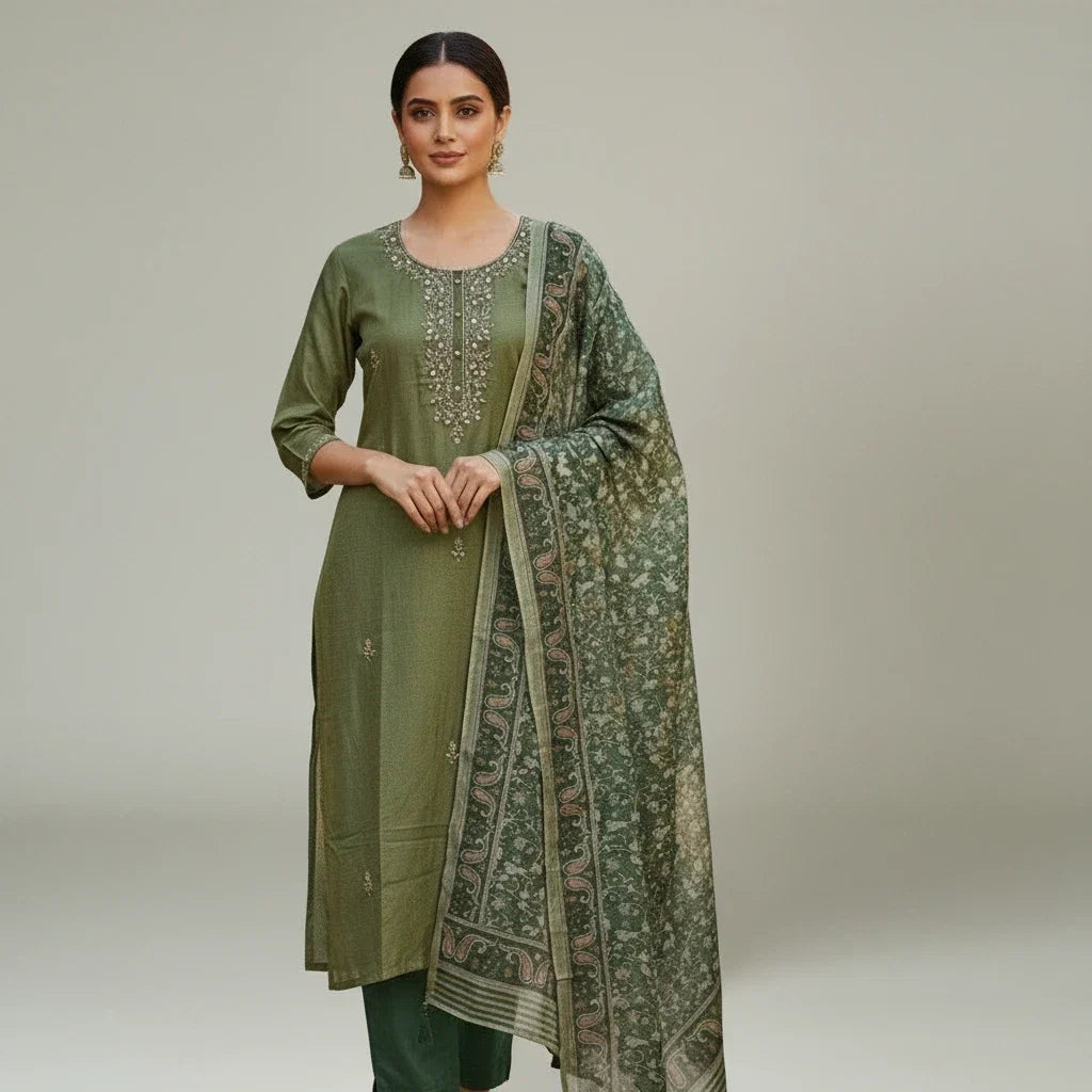 Silk salwar suit