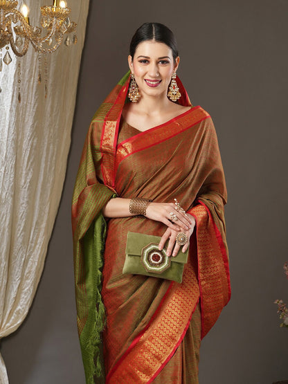 Saree Mall Woven Design Zari Festive Sarees