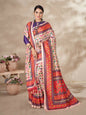 Aayaa Designer Winter Collection Printed Saree With Shawl - Multi Color