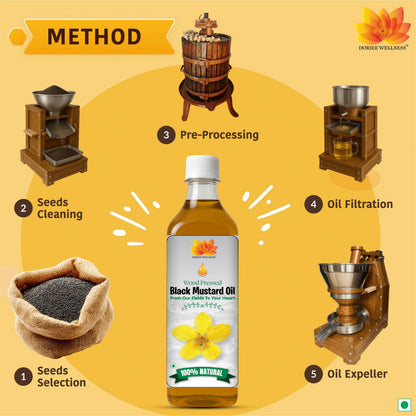 Dorjee Wellness Wood Pressed Black Mustard Oil