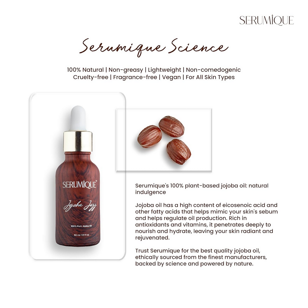Serumique 100% Pure Jojoba Face Oil