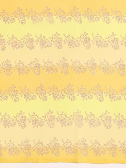 Ahalyaa Women's Traditional Semi Stitch Saree - Yellow