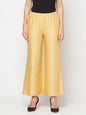 Aniyah Rayon Flared Slip-On Golden-Beige Palazzo