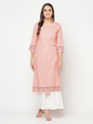 Aniyah Rayon Digital Screen Print Peach Color Straight Kurta
