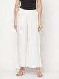 Indian Clothing Aniyah Rayon Flared Slip-On White Palazzo