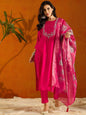 The52 Printed Viscose Rayon Fabric Straight Kurta, Pant and Dupatta Set