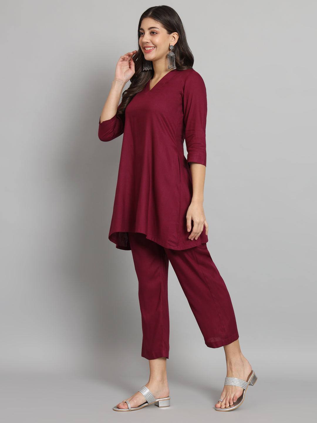 Fab Fashion Maroon Co-Ord Set