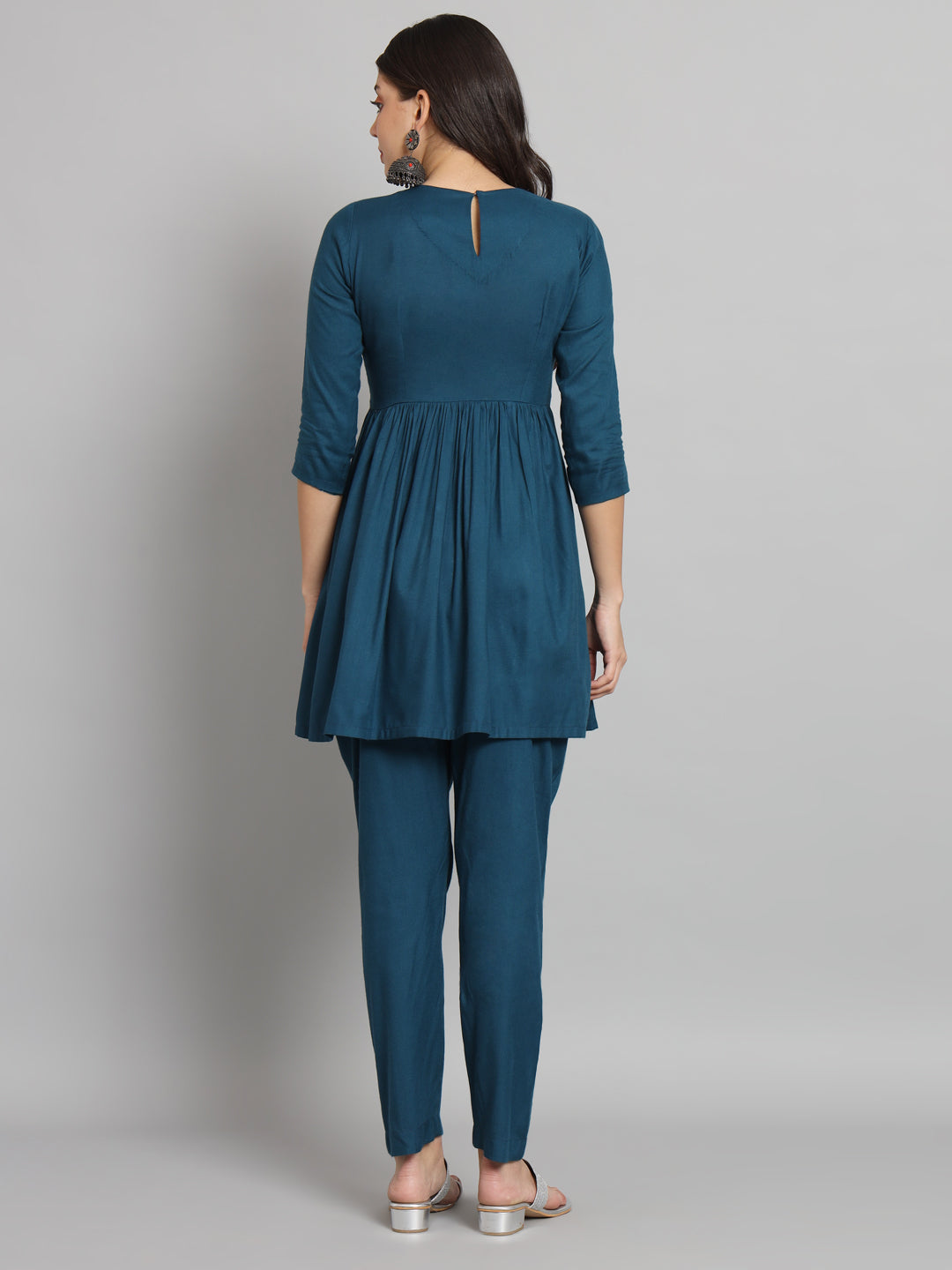 Fab Fashion Peacock Blue Co-Ord Set