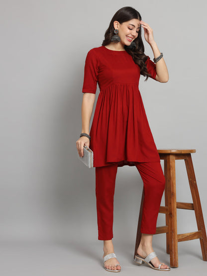 Fab Fashion Cherry Red Co-Ord set