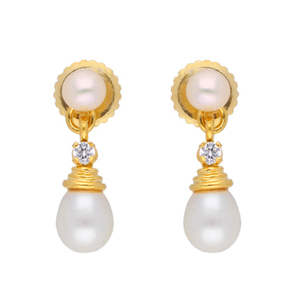 J Pearls Button Drop Pearl Set - Real Pearl Jewelry